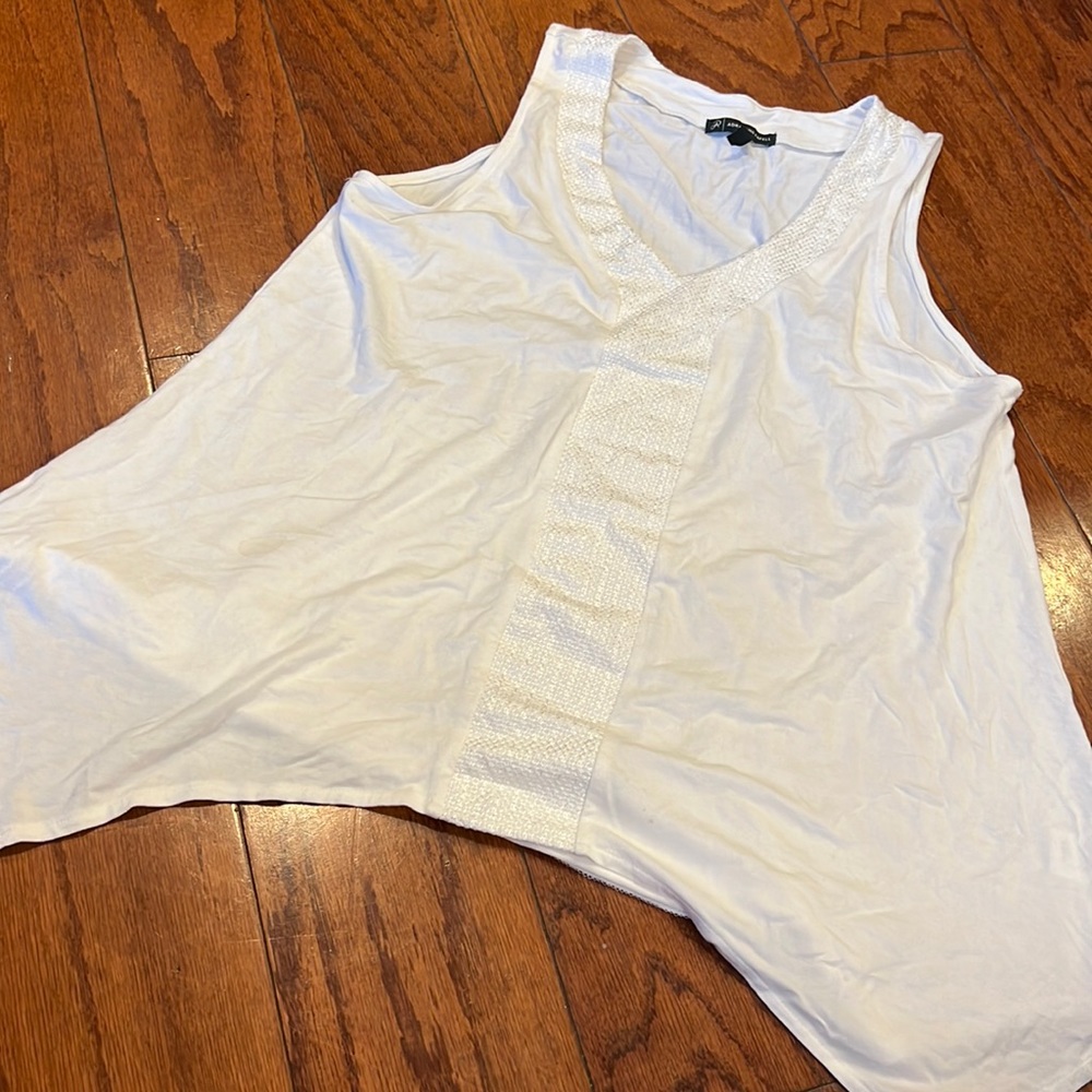 Adrianna Papell white tank